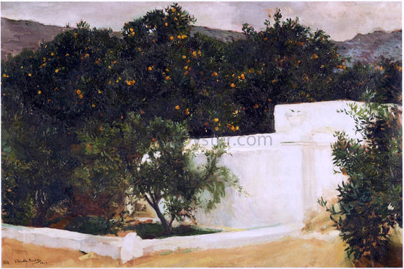  Joaquin Sorolla Y Bastida Orange Trees on the Road to Seville - Canvas Art Print