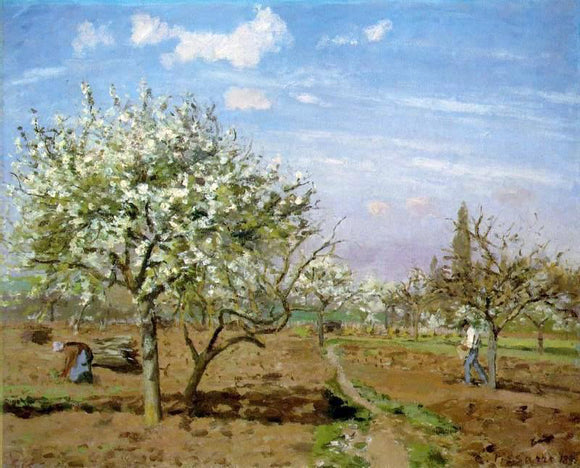  Camille Pissarro Orchard in Blossom, Louveciennes - Canvas Art Print