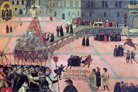  Unknown (4) Masters Ordeal of Girolamo Savonarola in Piazza Signoria - Canvas Art Print