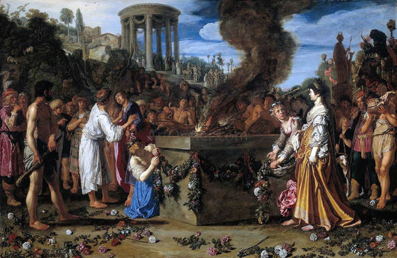 Pieter Lastman Orestes and Pylades Disputing at the Altar - Canvas Art Print