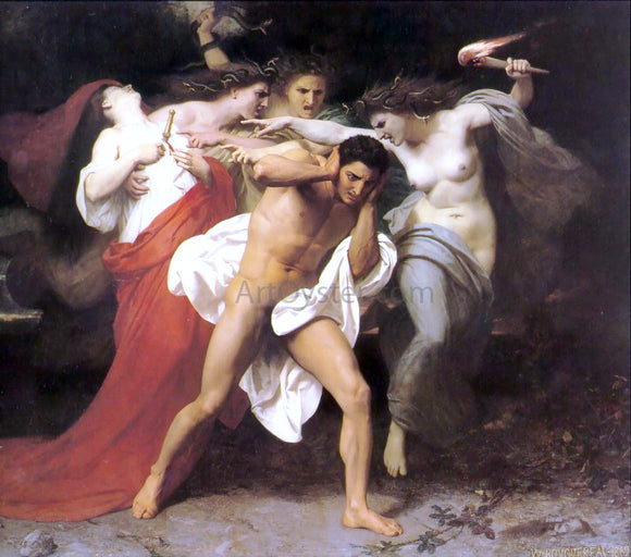  William Adolphe Bouguereau Orestes Pursued by the Furies - Canvas Art Print