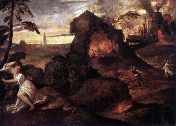  Titian Orpheus and Eurydice - Canvas Art Print