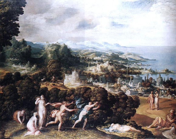 Niccolo Dell'Abbate Orpheus and Eurydice - Canvas Art Print