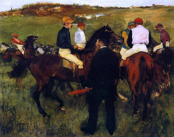  Edgar Degas Out of the Paddock - Canvas Art Print