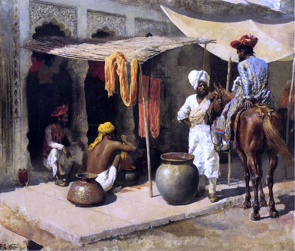  Edwin Lord Weeks Outside an Indian Dye House - Canvas Art Print