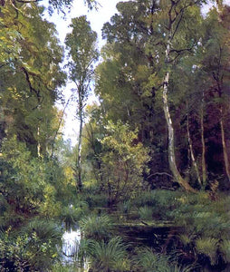  Ivan Ivanovich Shishkin Overgrown Pond on Edge of Forest, Siverskaya - Canvas Art Print