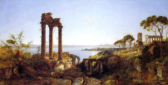  Jasper Francis Cropsey Overlooking the Bay of Naples - Canvas Art Print