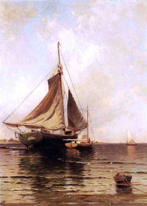  Alfred Thompson Bricher Oyster Boats - Canvas Art Print