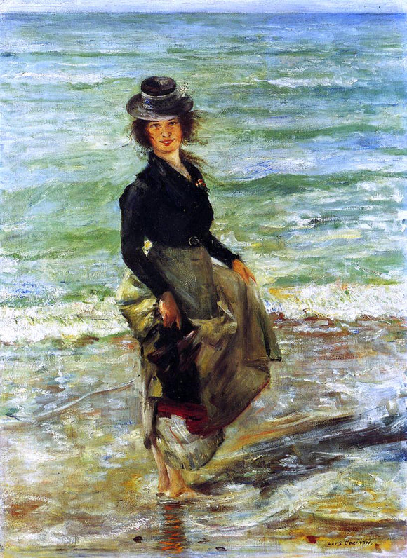  Lovis Corinth Paddel-Petermannchen (also known as Charlotte Berend Paddling) - Canvas Art Print