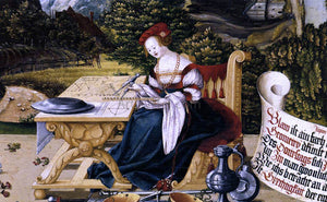  Martin Schaffner Painted tabletop for Erasmus Stedelin (detail) - Canvas Art Print