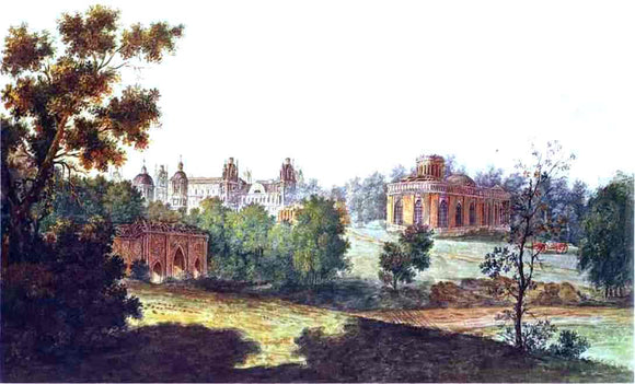  Fedor Yakovlevich Alekseev Palace in Tsaritsyno in the Vicinity of Moscow - Canvas Art Print