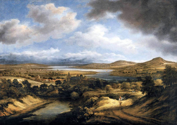  Philips Koninck Panoramic River Landscape - Canvas Art Print