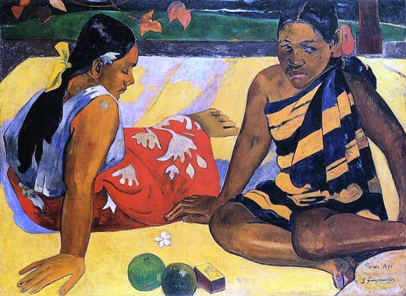  Paul Gauguin Parau api (also known as What News) - Canvas Art Print