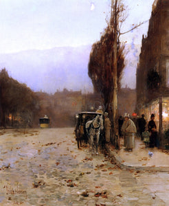  Frederick Childe Hassam Paris at Twilight - Canvas Art Print