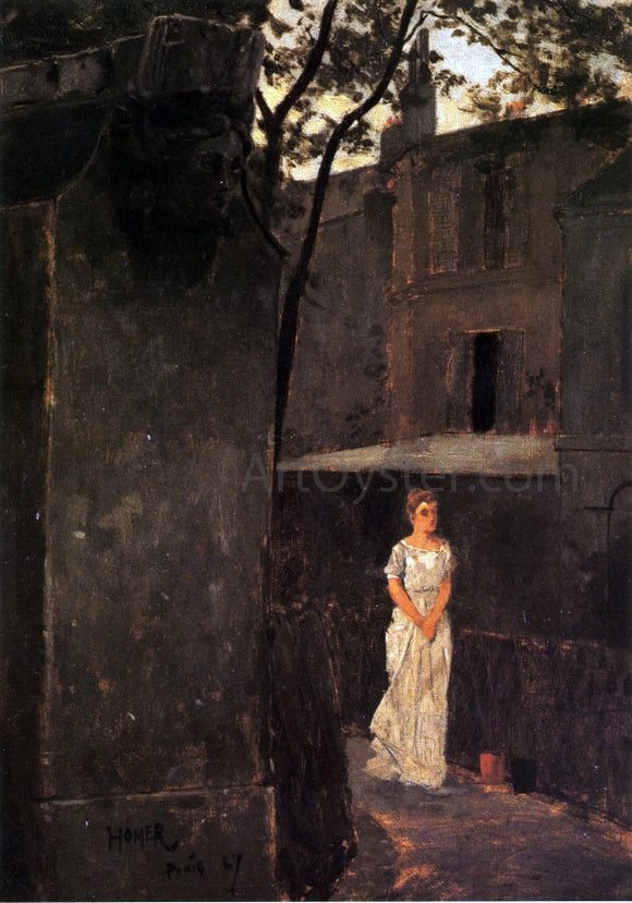  Winslow Homer Paris Courtyard - Canvas Art Print