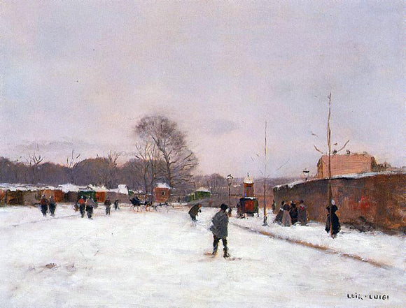  Luigi Loir Paris in Winter - Canvas Art Print