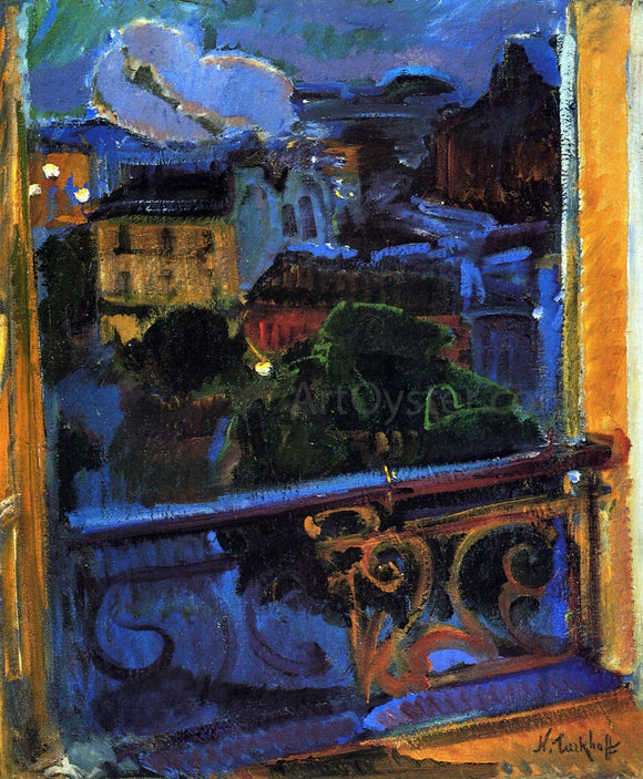  Nicolas Tarkhoff Paris, Montparnasse at Night - Canvas Art Print