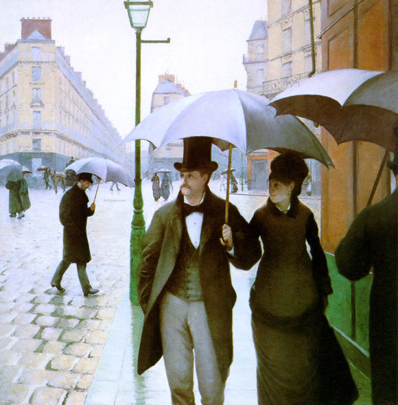  Gustave Caillebotte Paris Street - Canvas Art Print
