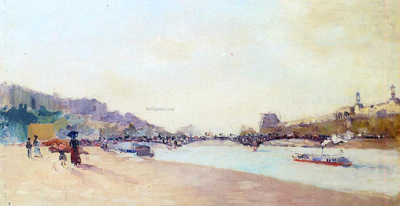  Albert Lebourg Paris, the Seine and the Pont des Saint-Peres, with the Louvre - Canvas Art Print