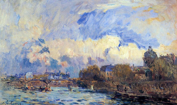  Albert Lebourg Paris, the Seine at Pont des Arts and the Institute - Canvas Art Print