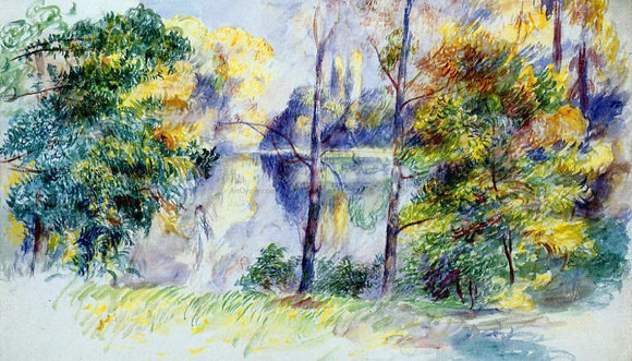  Pierre Auguste Renoir Park Scene - Canvas Art Print