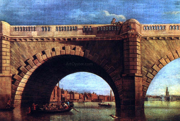  Samuel Scott Part of Old Westminster Bridge - Canvas Art Print
