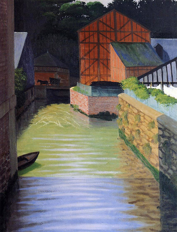  Felix Vallotton Part of the Town of Pont-Audemer - Canvas Art Print