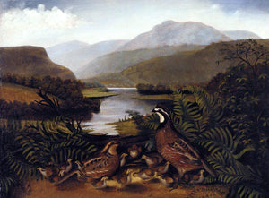  Rubens Peale Partridges in a Landscape - Canvas Art Print