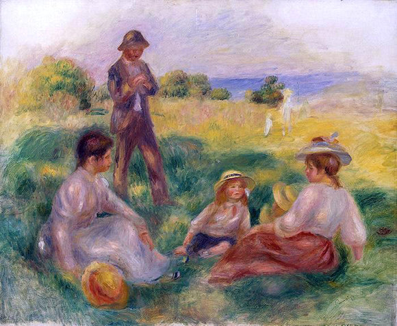  Pierre Auguste Renoir Party in the Country at Berneval - Canvas Art Print