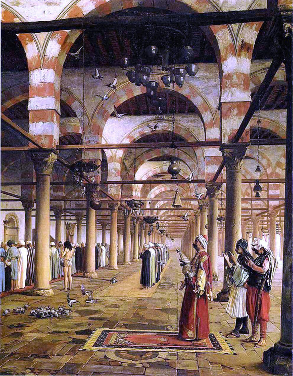  Jean-Leon Gerome Prayer in the Mosque - Canvas Art Print