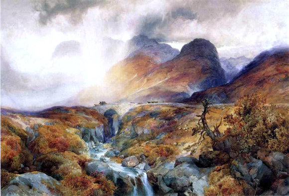  Thomas Moran Pass at Glencoe, Scotland - Canvas Art Print