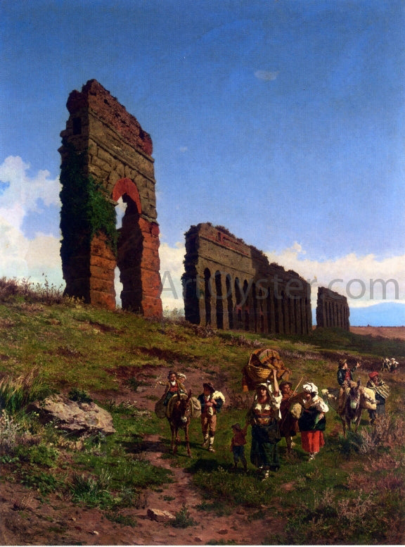  Pietro Barucci Passing by the Ruins - Canvas Art Print