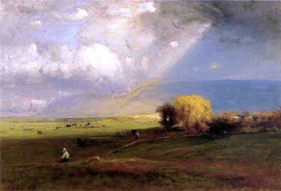  George Inness Passing Clouds (also known as Passing Shower) - Canvas Art Print