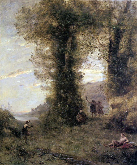  Jean-Baptiste-Camille Corot Pastorale - Canvas Art Print