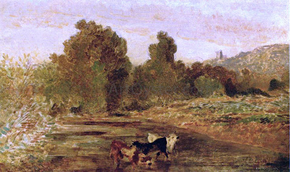  Theodore Rousseau Pasture Land by Water - Canvas Art Print