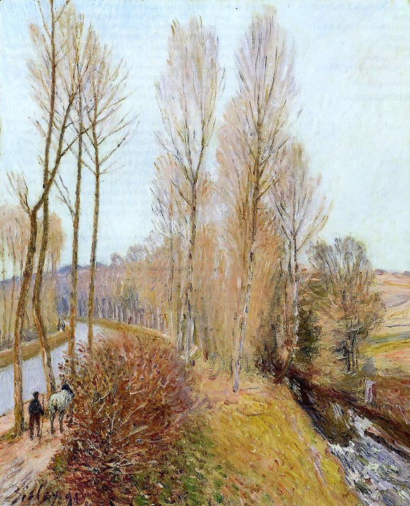  Alfred Sisley Path Along the Loing Canal - Canvas Art Print
