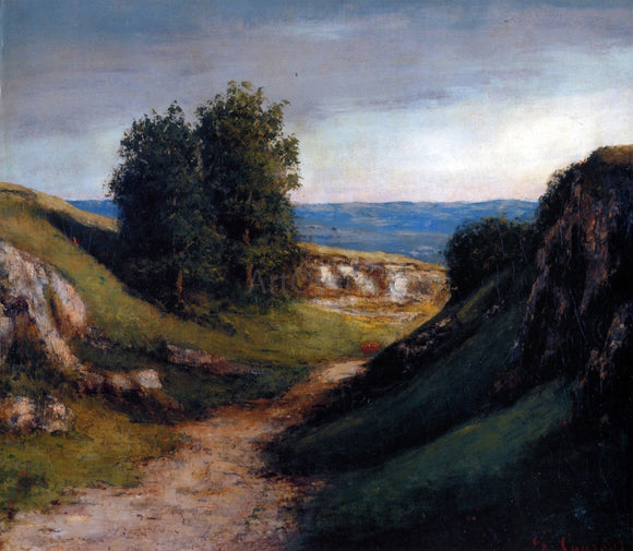  Gustave Courbet Path to the Sea - Canvas Art Print