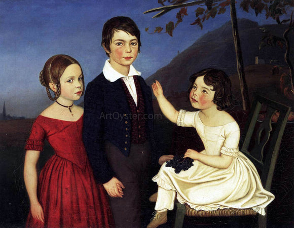  Friedrich Wasmann Paul, Maria, and Filomena von Putzer - Canvas Art Print