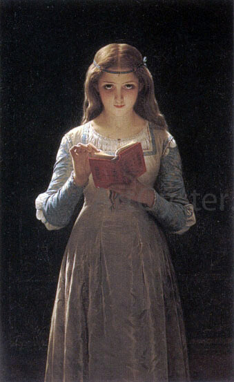  Pierre-Auguste Cot Pause for Thought - Canvas Art Print