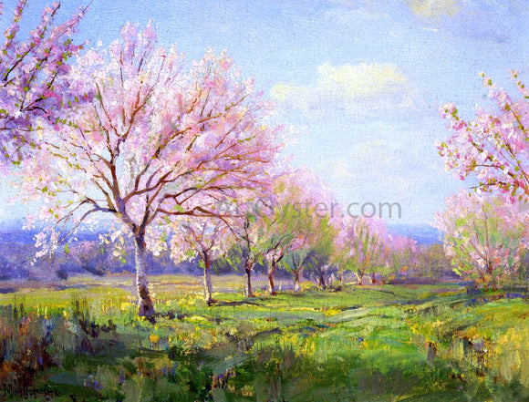  Julian Onderdonk Peach Orchard on Mavericks Farm - Canvas Art Print
