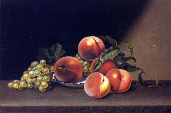  Joseph Biays Ord Peaches and Grapes - Canvas Art Print