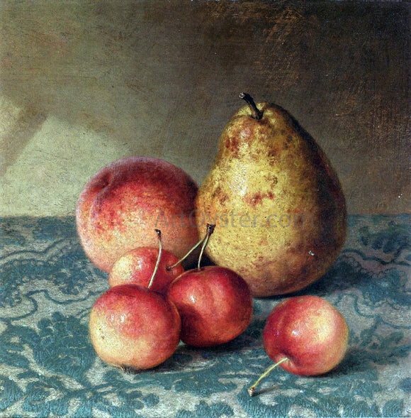  Robert Spear Dunning Pear, Peach and Cherries - Canvas Art Print