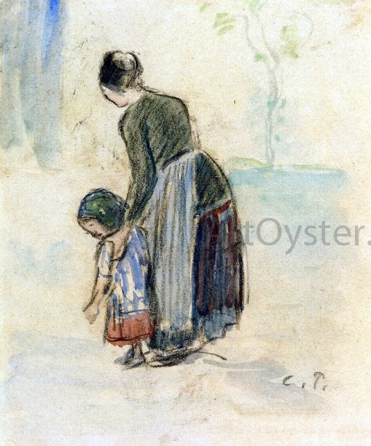  Camille Pissarro Peasant and Child - Canvas Art Print