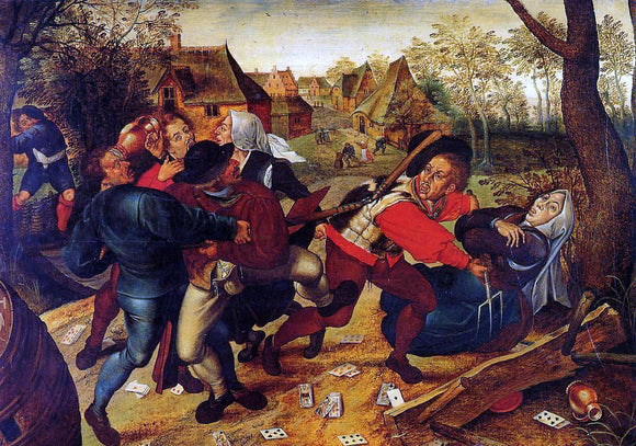 The Younger Pieter Bruegel Peasant Brawl - Canvas Art Print