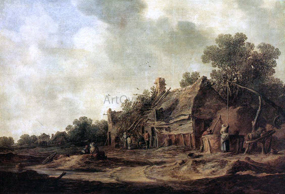  Jan Josephszoon Van Goyen Peasant Huts with a Sweep Well - Canvas Art Print