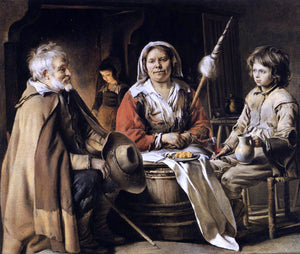  Le nain Brothers Peasant Interior - Canvas Art Print