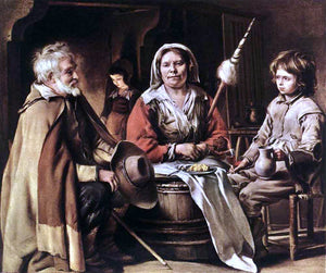  Louis Le Nain Peasant Interior - Canvas Art Print