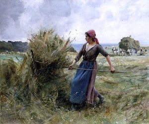  Julien Dupre Peasant with Hay - Canvas Art Print