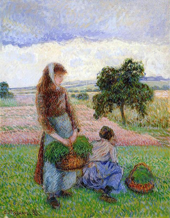  Camille Pissarro Peasant Woman Carrying a Basket - Canvas Art Print