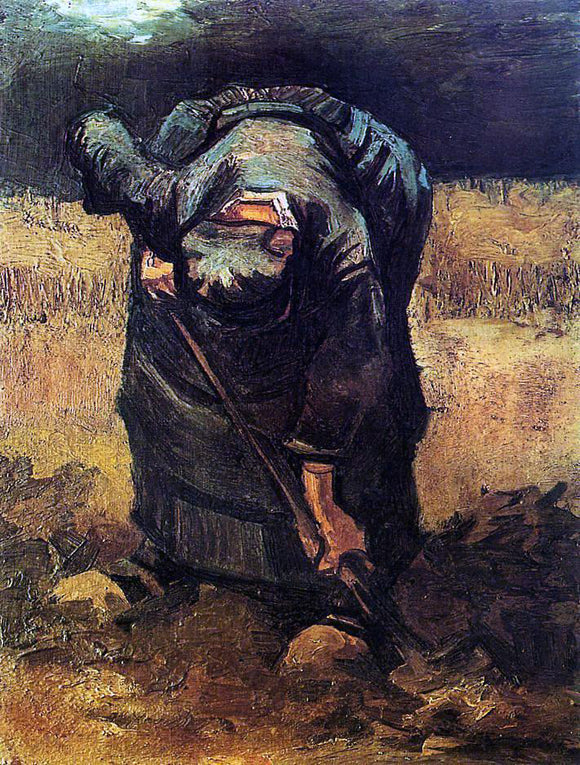  Vincent Van Gogh Peasant Woman Digging - Canvas Art Print